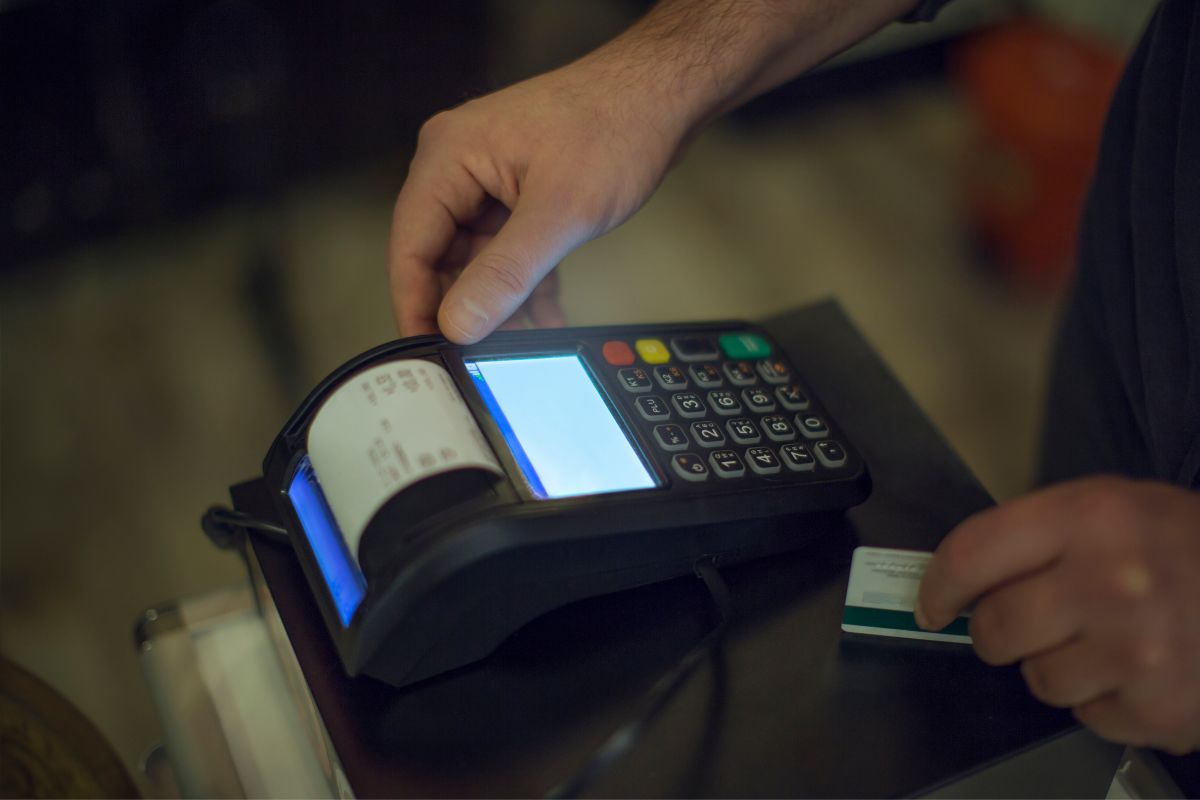 Paying by Credit Card Using POS Machine